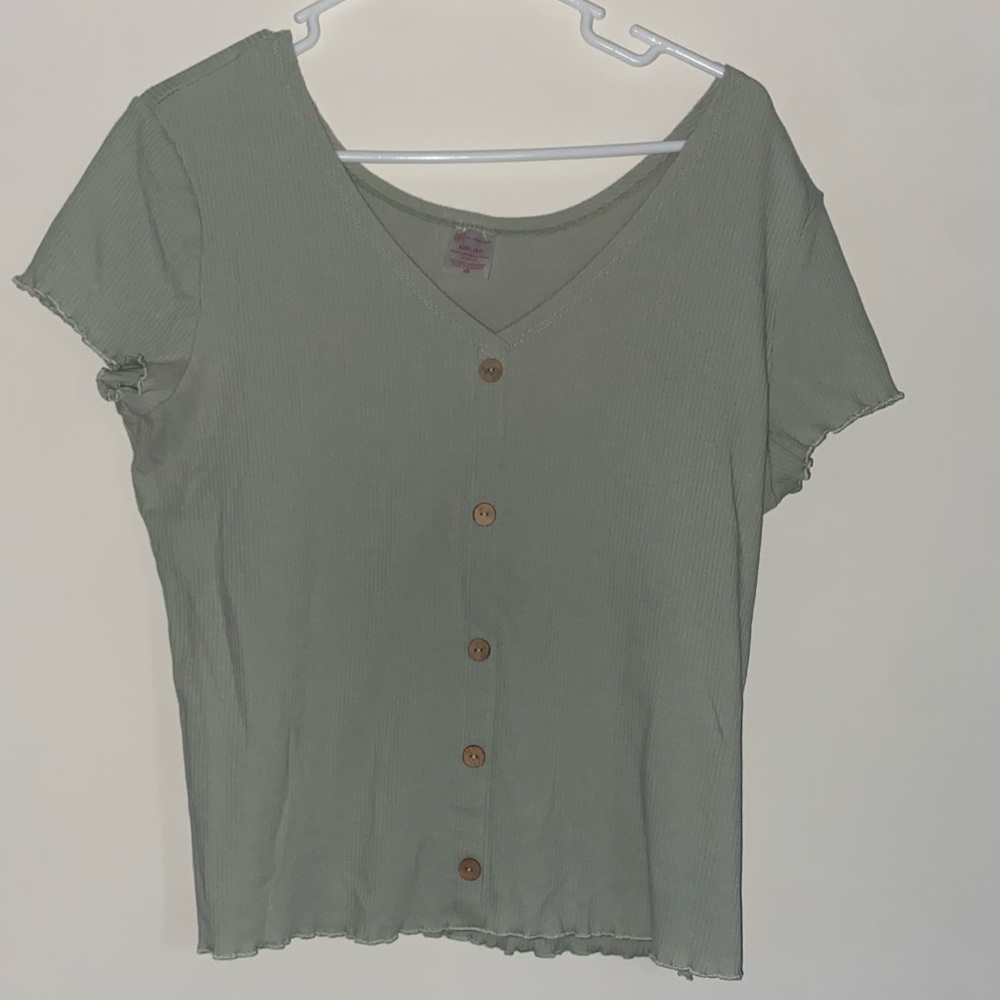 Ribbed cropped shirt